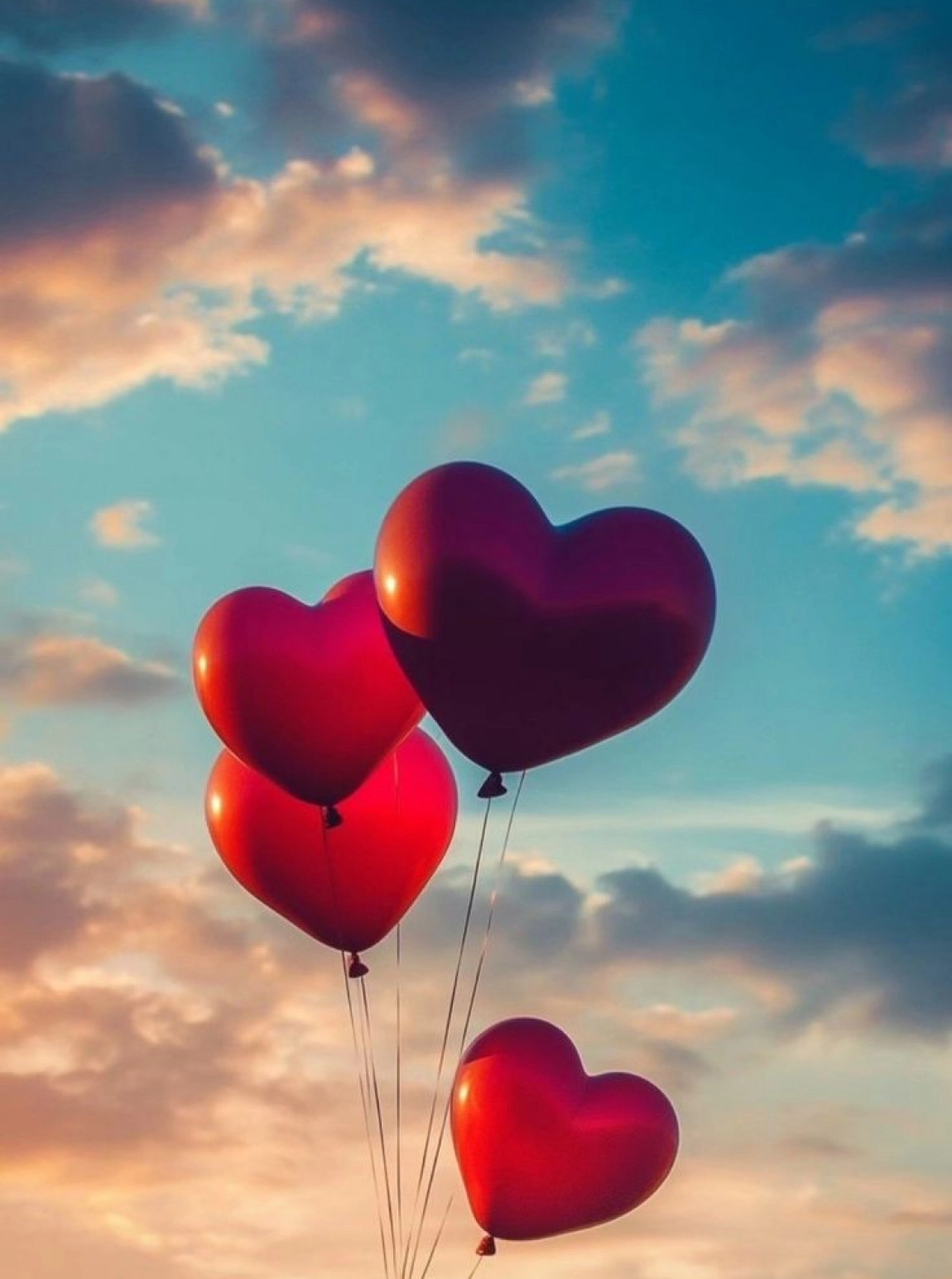 4'Lü Helyum Kalp Balon  24
