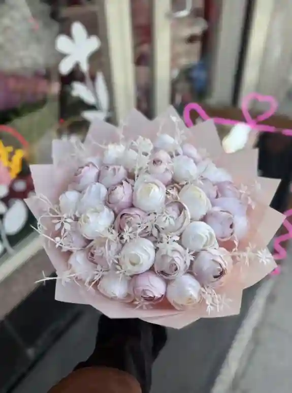 Yapay Beyazlı Pembe Şakayık